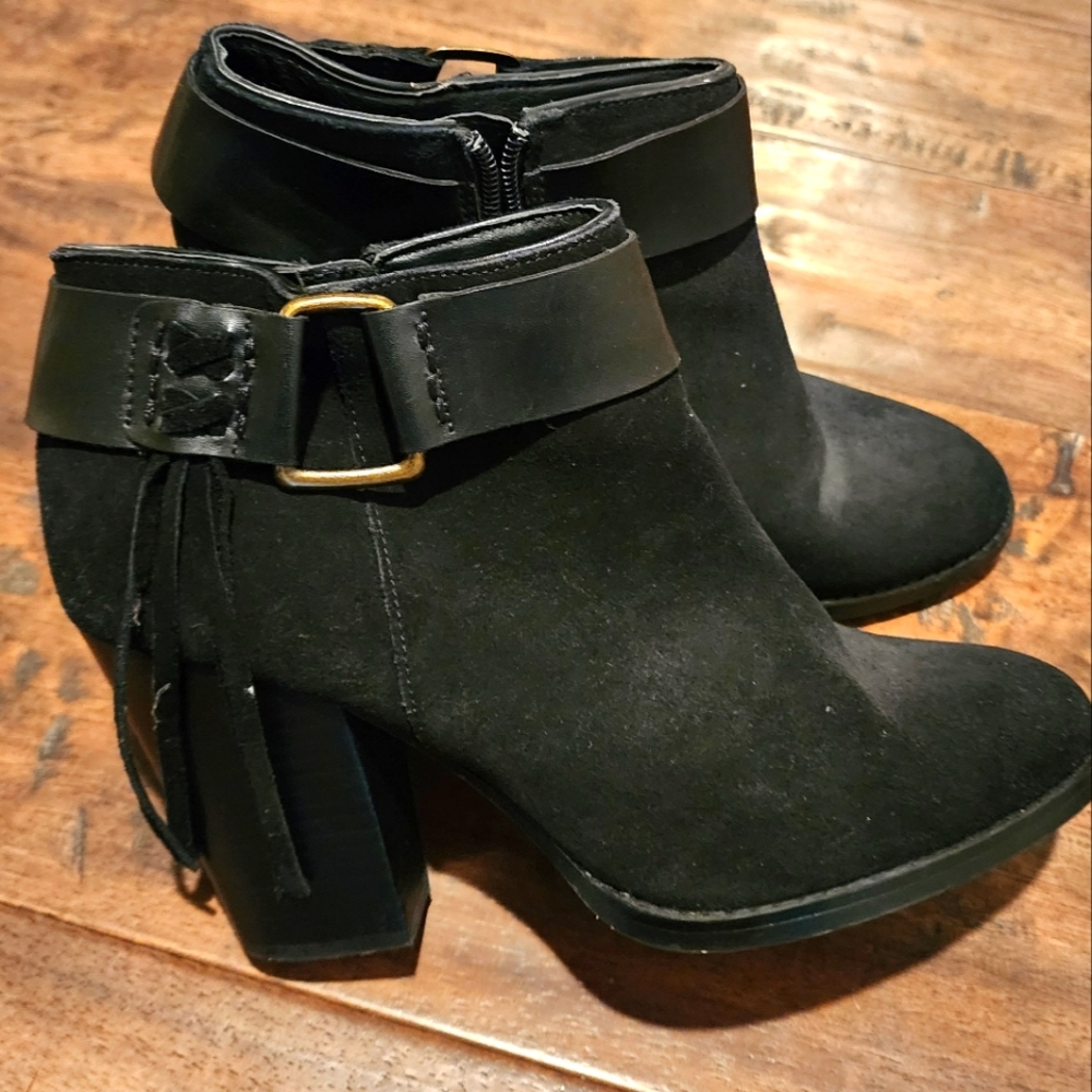 Kensie Massey Suede Fringe Bootie